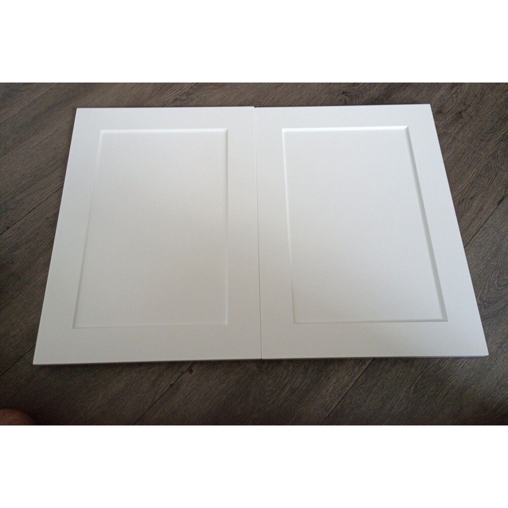 Set of Two White Shaker Style Kitchen Cabinet Doors